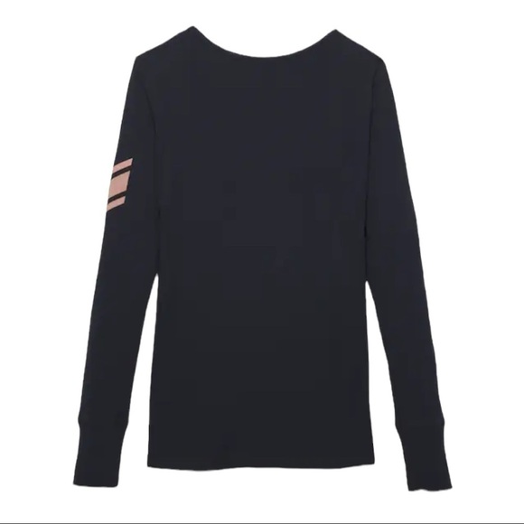 HARLEY-DAVIDSON Timeless Holdout Henley Ribbed Top Black NWT - Picture 2 of 13